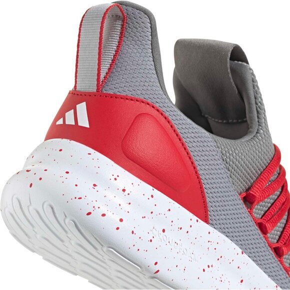 ⚡Adidas Men Grey/Better Scarlet/White Imported Rubber Lite Racer Pull-On Shoes - Picture 6 of 7